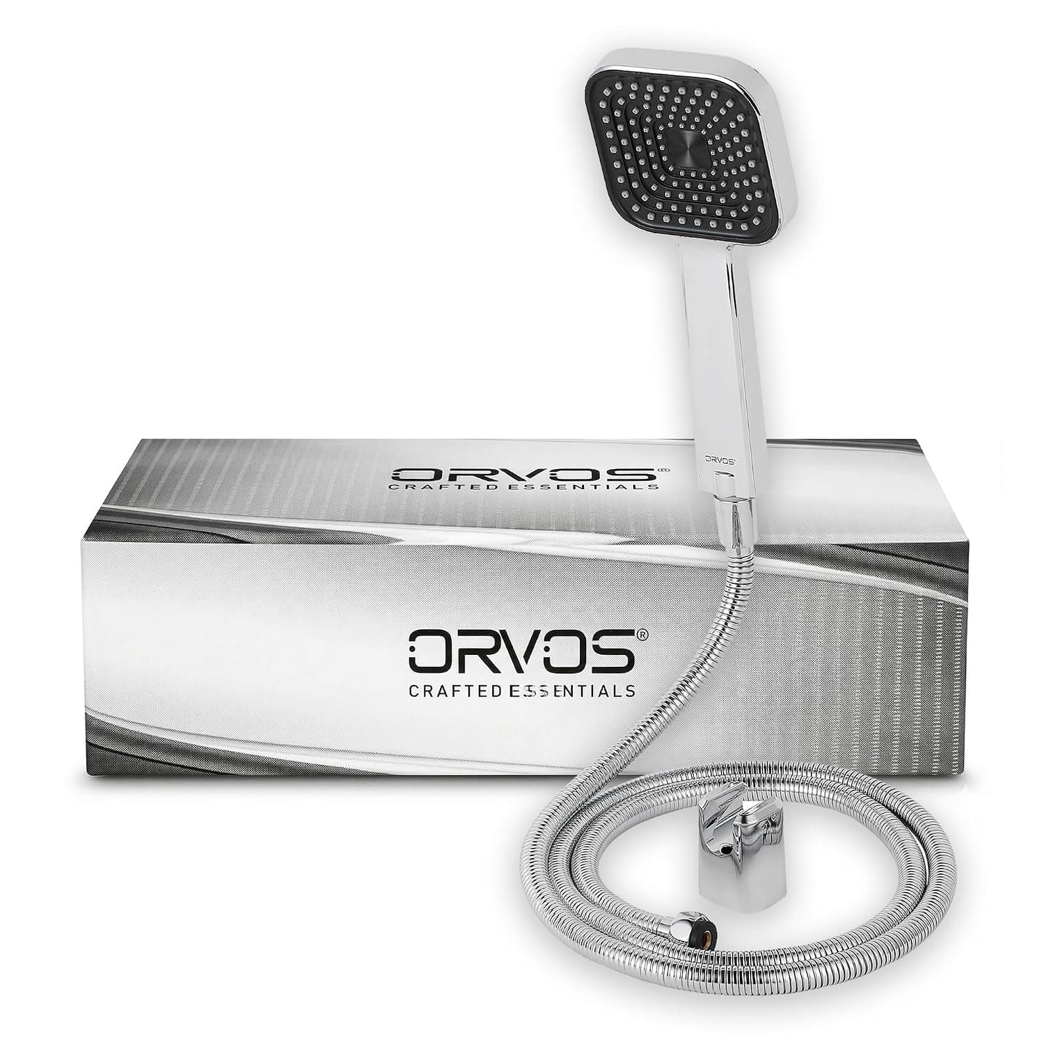 Orvos Matrix Single-Mode Hand Shower Set - Black & Chrome