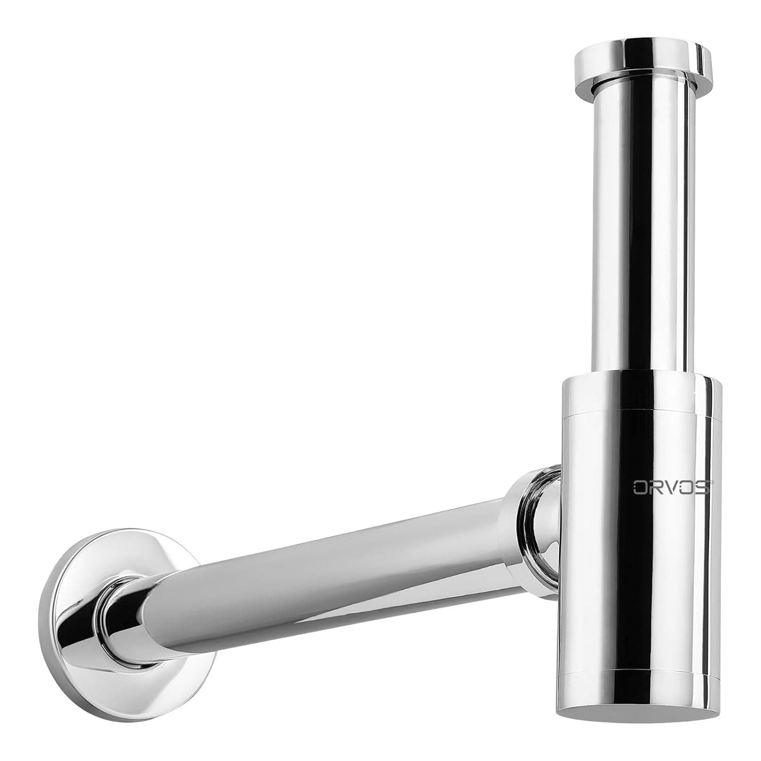 Orvos Heavy Duty Rounded Bottle Trap - Chrome