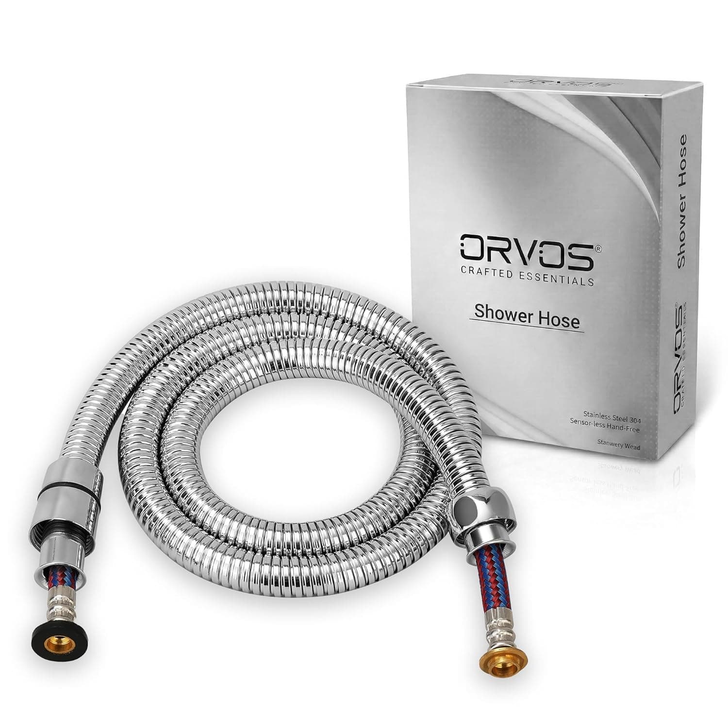 Orvos Classic Shower Hose 1.5 Metre - Chrome
