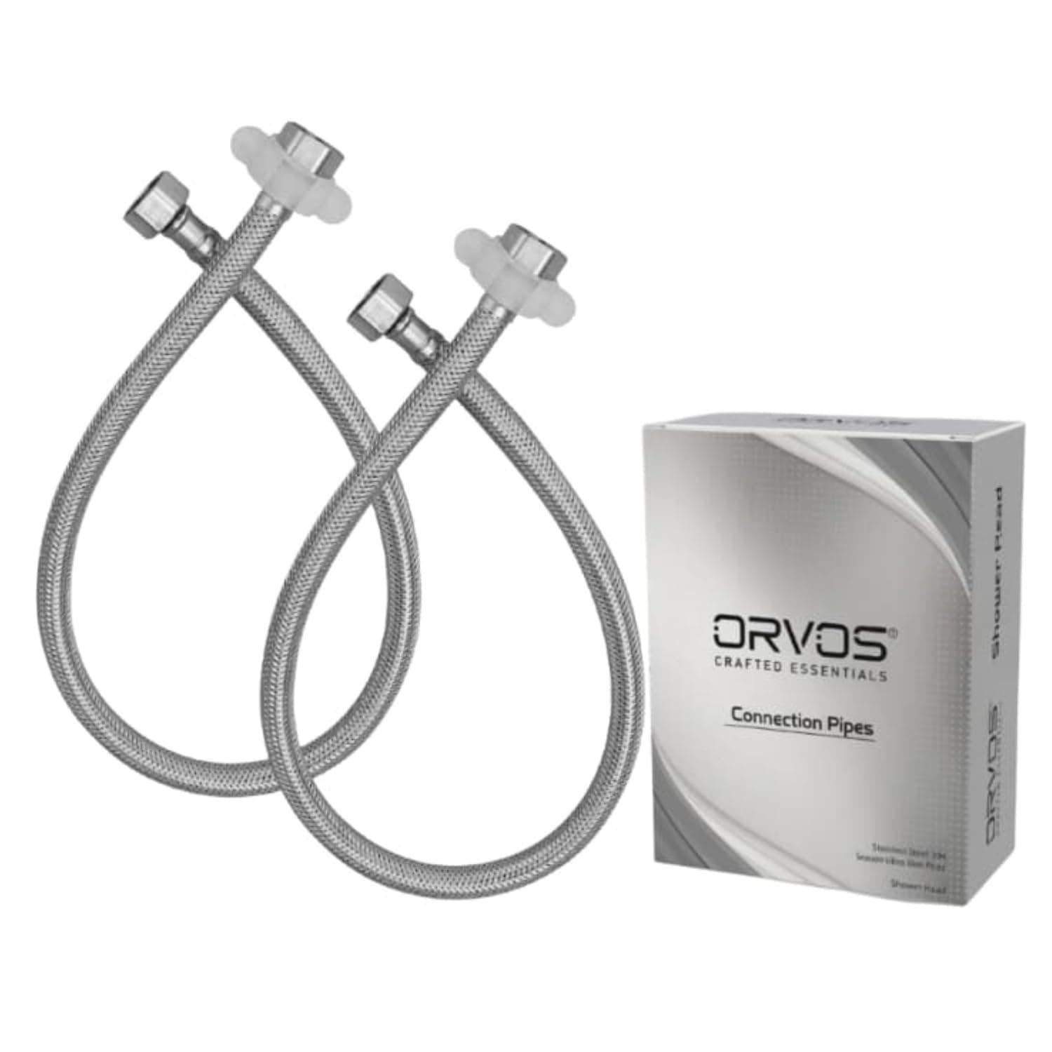 Orvos 304 Stainless Steel Connection Pipes 18 Inch - Set of 2