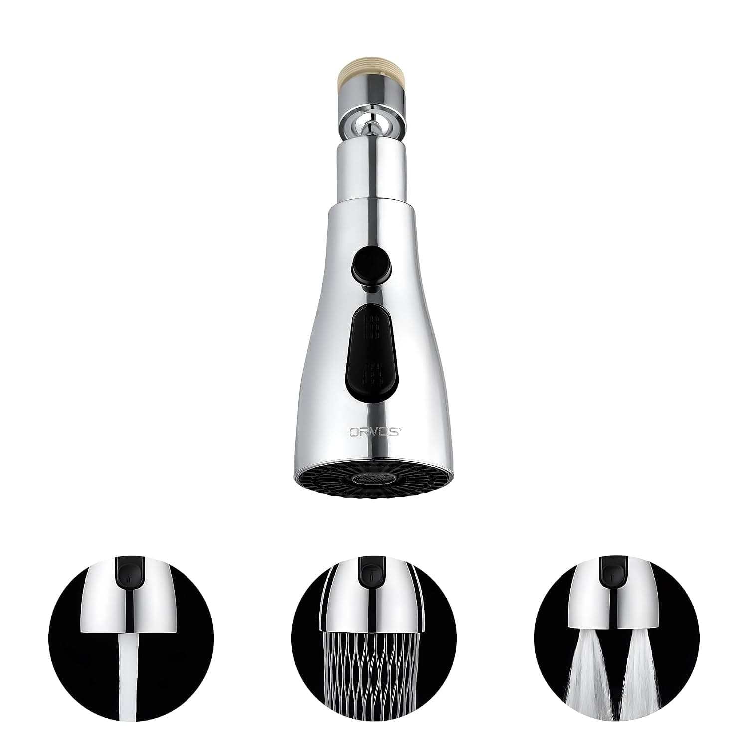 Orvos Flux 3-Mode Kitchen Faucet Extender - Chrome