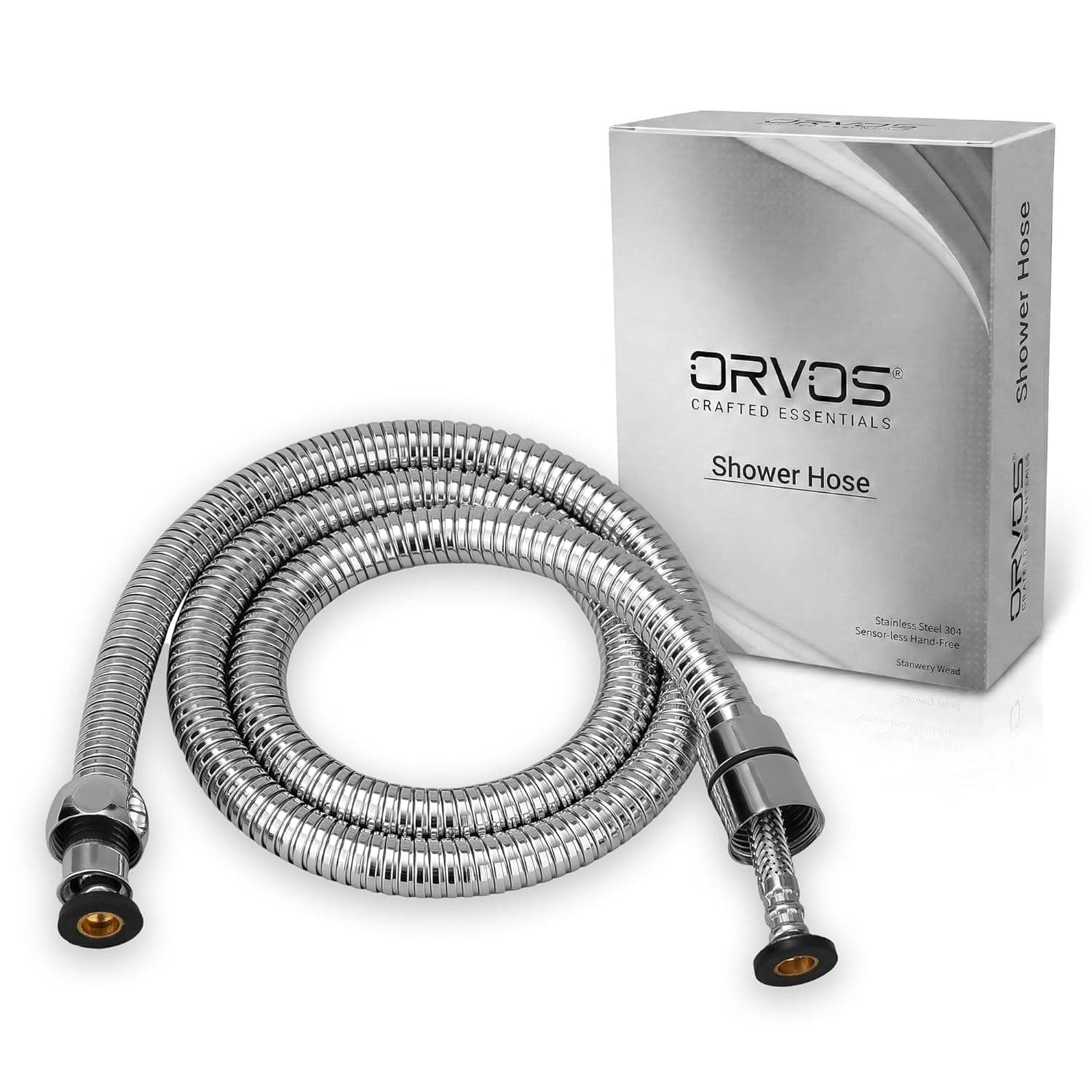 Orvos Heavy Duty Shower Hose 1.5 Metre - Chrome — Chrome