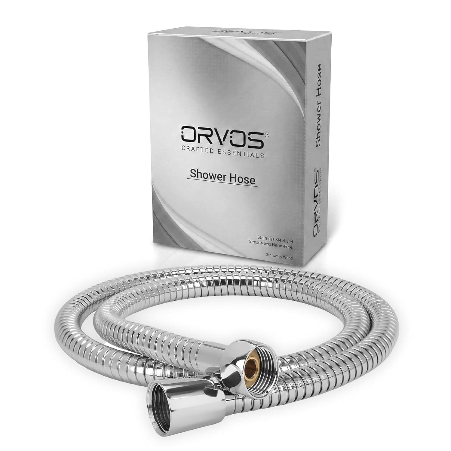 Orvos Extendable Shower Hose 1 to 1.2 Metre - Chrome — Chrome
