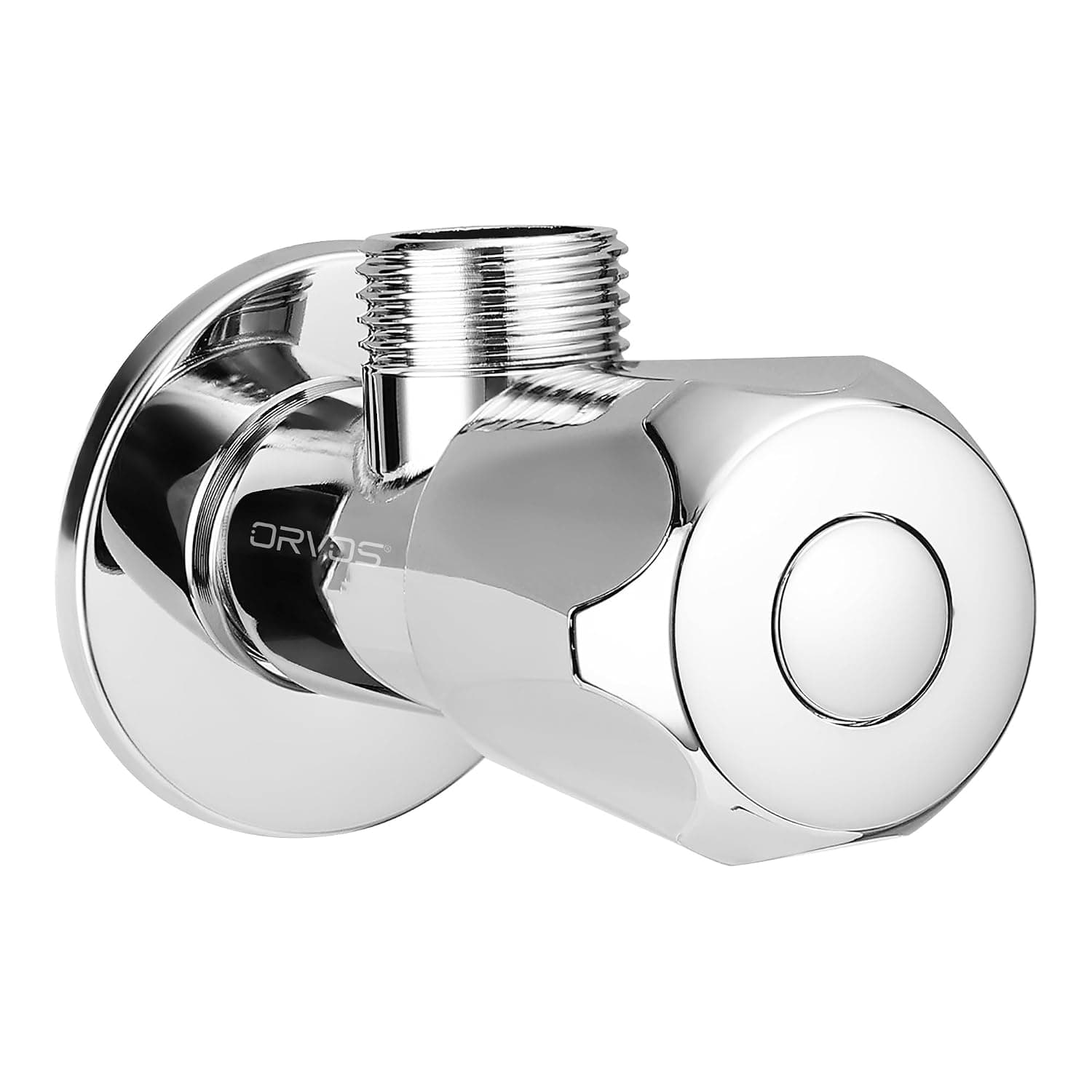 Orvos Hexagonal Angle Valve - Chrome - Set of 1