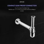 Orvos Bottle Trap, Brass Body with Stainless Steel Pipes, Curved, for Sinks and Wash Basins - Image 2