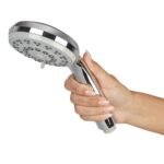 Orvos Hand shower multi-function 5 Modes, 4x4 inches, RainMist, Chrome plated with high grade Korean ABS material from LG,1.5 to 1.8 meter flexible shower hose and wall hook - Image 2