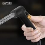 Orvos Health Faucet, Golden Black, ABS Outer Body with Brass Pin Inside, with 1 to 1.2 Meter Extendable Stainless Steel Shower Hose and wall Hook, Jet Spray for high end Luxury Toilets - Image 7