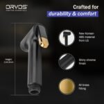 Orvos Health Faucet, Golden Black, ABS Outer Body with Brass Pin Inside, with 1 to 1.2 Meter Extendable Stainless Steel Shower Hose and wall Hook, Jet Spray for high end Luxury Toilets - Image 8