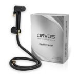 Orvos Health Faucet, Golden Black, ABS Outer Body with Brass Pin Inside, with 1 to 1.2 Meter Extendable Stainless Steel Shower Hose and wall Hook, Jet Spray for high end Luxury Toilets