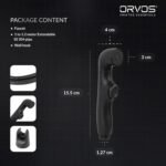 Orvos Premium Health Faucet, Swivel, ABS Outer Body with Brass Pin Inside, Black Color, with Black and Golden 1 to 1.2 Meter Extendable SS 304 Shower Hose and Wall Hook, 360 Degree Rotatable Top - Image 4