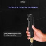 Orvos Health Faucet, Aura, ABS Outer Body with Brass Pin Inside, Black Color, with Black and Golden 1 to 1.2 Meter Extendable SS 304 Shower Hose and Wall Hook, Jet Spray for High End Luxury Toilets - Image 5