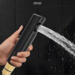 Orvos Health Faucet, Aura, ABS Outer Body with Brass Pin Inside, Black Color, with Black and Golden 1 to 1.2 Meter Extendable SS 304 Shower Hose and Wall Hook, Jet Spray for High End Luxury Toilets - Image 4