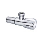 SAAVI Round Dual Angle Valve With Wall Flange Chrome for Bathroom | Faucet Stop Cock Tap for Geyser (Pack of 1) Chrome,Zinc Finish - SAAVI Kitchen and Bathroom Fittings