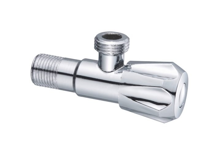 SAAVI Round Dual Angle Valve With Wall Flange Chrome for Bathroom | Faucet Stop Cock Tap for Geyser (Pack of 1) Chrome,Zinc Finish - SAAVI Kitchen and Bathroom Fittings