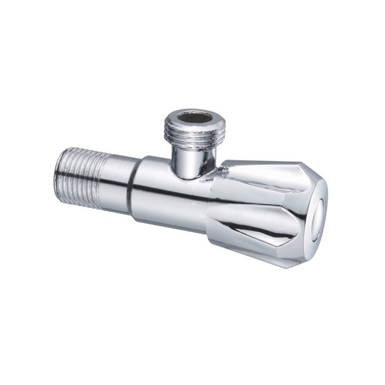 SAAVI Round Dual Angle Valve With Wall Flange Chrome for Bathroom | Faucet Stop Cock Tap for Geyser (Pack of 1) Chrome,Zinc Finish - SAAVI Kitchen and Bathroom Fittings