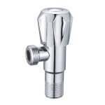 SAAVI Round Dual Angle Valve With Wall Flange Chrome for Bathroom | Faucet Stop Cock Tap for Geyser (Pack of 1) Chrome,Zinc Finish - SAAVI Kitchen and Bathroom Fittings