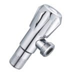 SAAVI Round Dual Angle Valve With Wall Flange Chrome for Bathroom | Faucet Stop Cock Tap for Geyser (Pack of 1) Chrome,Zinc Finish - SAAVI Kitchen and Bathroom Fittings